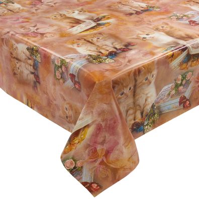 Wachstuchtischdecke Wachstuch Wachstuchdecke Tischdecke Abwaschbar Garten Katze