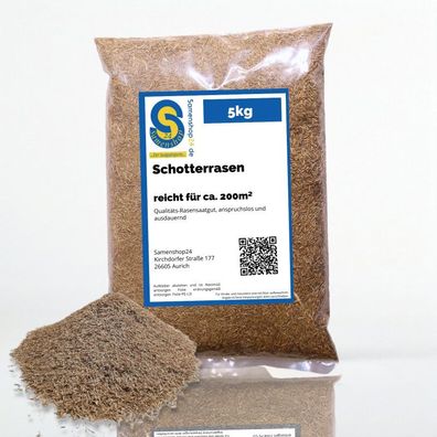 Samenshop24® DSV530 Schotterrasen 5kg für 200m², Qualitäts-Rasensaatgut,