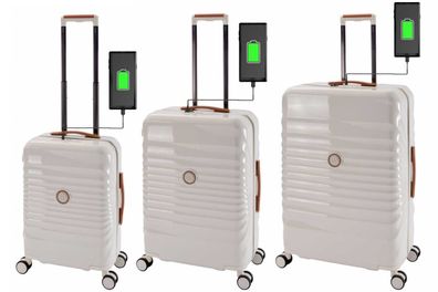 Trolleyset Koffer-Set M, , L Hartschale leicht USB+USB-C Port Kofferbremse 3-teilig