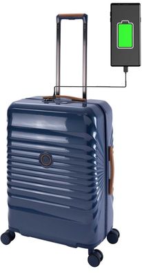 Koffer Trolley Polycarbonat Hartschale leicht mit USB / USB-C Port Kofferbremse TSA