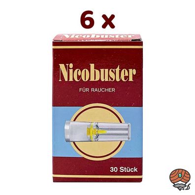 Nicobuster Zigarettenspitzen 6 Päckchen à 30 Stück