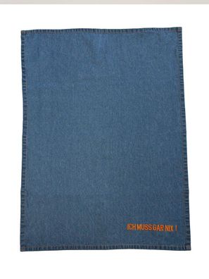 Denim Geschirrtuch 2er Set "Ich muss gar nix"