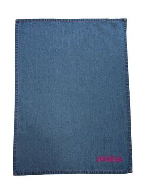 Denim Geschirrtuch 2er Set "Glücklich"