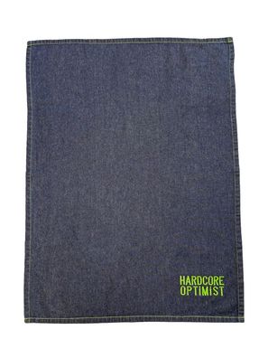 Denim Geschirrtuch 2er Set "Hardcore Optimist"