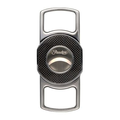 Passatore Zigarrenschneider, 2 Klingen, Chrom, Carbondesign in schwarz