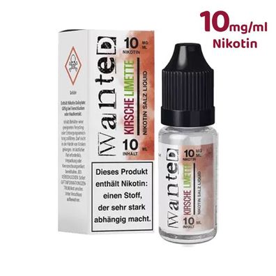 Wanted Overdosed Kirsche Limette * 10mg/ml* Nikotinsalz, 10ml Liquid