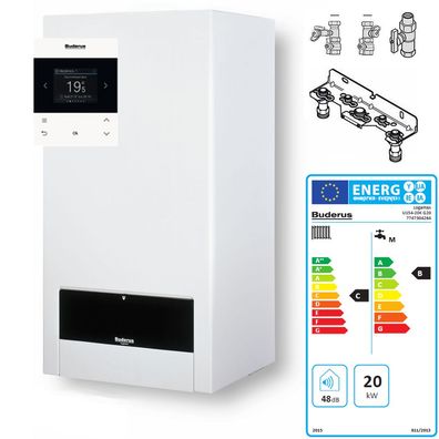Buderus Logaplus Paket W6 U154-20K Gas Heiztherme Etagenheizung RC200 1 HK
