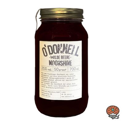O'Donnell Wilde Beere Moonshine Likör, 25% Vol. 0,7 l