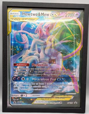 3D-Bild/Effekt-Flip-Pokemon Karte-Mewtwo & Mew-Pokemon-30x40cm-mit Rahmen