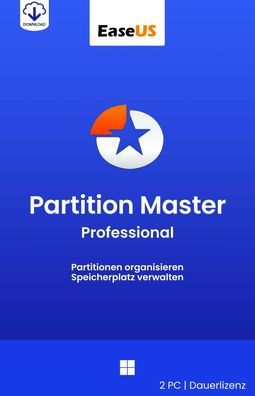 EaseUS Partition Master Professional 19 WIN 2PC Dauerlizenz Digitaler Download