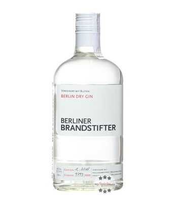 Berliner Brandstifter Berlin Dry Gin (43,3 % Vol., 0,7 Liter) (43,3 % Vol., hide)