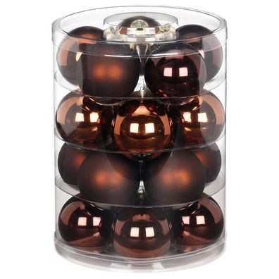 Weihnachtskugeln 20 Stk 6cm Cognac Diamond Inge-Glas