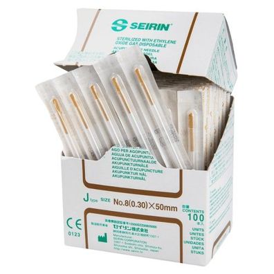Seirin Akupunkturnadel J-type Needle 0,30 x 50mm (100 Stk.) No.8