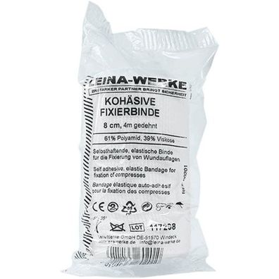 Kohäsive Fixierbinde 4m x 8cm