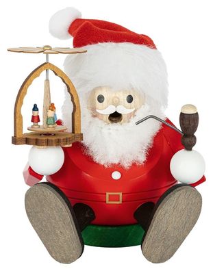 Richard Glaesser Rauchmann Santa mit Pyramide sitzend aus Seiffen im Erzgebirge