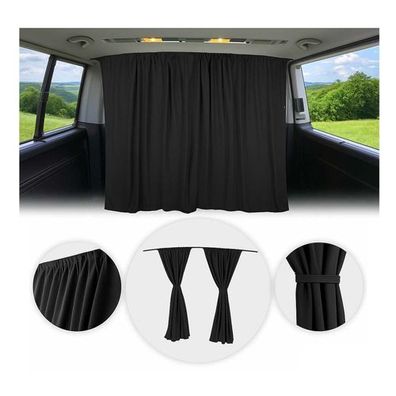 Maß Gardinen Fahrerhaus Abtrennung Camping Sonnenschutz Schwarz 130x180