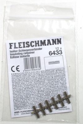 Fleischmann H0 6433 Isolier-Schienenverbinder OVP (Z20-3)