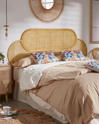 Bettkopfteil Lalita 170 x 4 x 120 cm Rattan Schlafzimmer Kopfteil