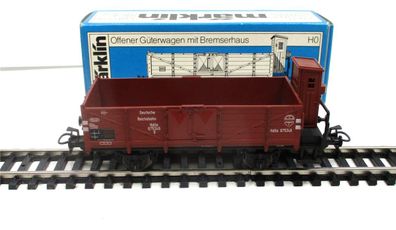 Spur H0 Märklin 4696 Hochbordwagen mit Bremserhaus DRG OVP (3351K)
