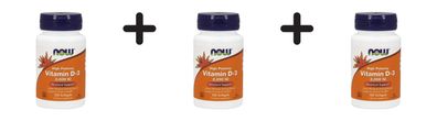 3 x Now Foods Vitamin D3 2000IU (120)