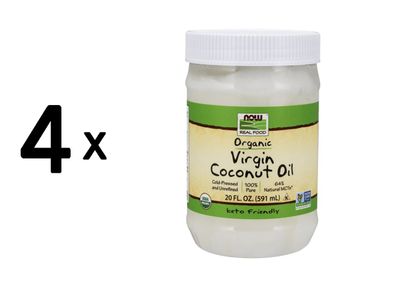 4 x Now Foods Coconut Oil (20oz)