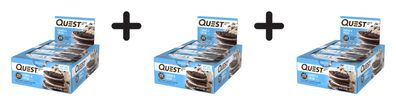 3 x Quest Nutrition Quest Bars (12x60g) Cookies and Cream