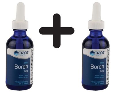 2 x Trace Minerals Ionic Boron, 6mg - 59 ml