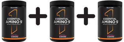 3 x Rule One Essential Amino 9, Fruit Punch - 330g