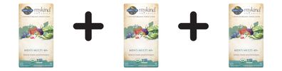 3 x Garden of Life Mykind Organics Men's Multi 40+ - 60 tabs