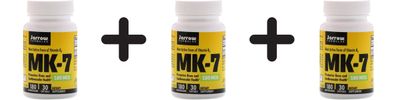 3 x Jarrow Formulas MK-7, 180mcg - 30 softgels