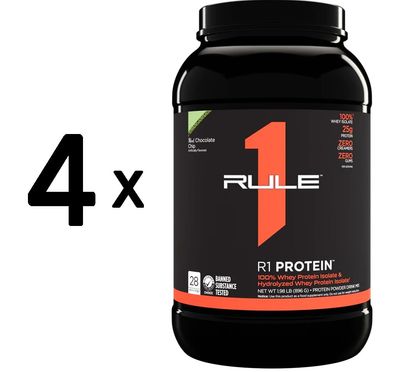 4 x Rule One R1 Protein, Mint Chocolate Chip - 896g