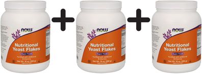3 x NOW Foods Nutritional Yeast Flakes - 284g