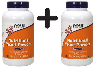 2 x NOW Foods Nutritional Yeast Powder - 284g