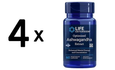 4 x Life Extension Optimized Ashwagandha Extract - 60 vcaps