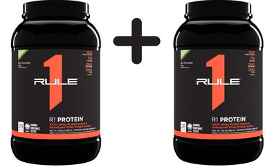 2 x Rule One R1 Protein, Mint Chocolate Chip - 896g