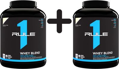 2 x Rule One R1 Whey Blend, Birthday Cake - 2240g