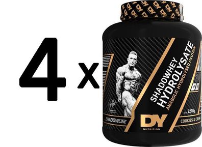 4 x Dorian Yates Shadowhey Hydrolysate, Cookies & Cream - 2270g