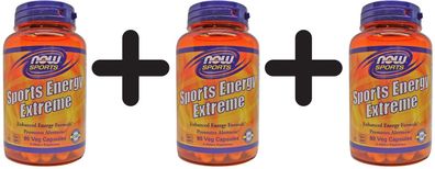 3 x NOW Foods Sports Energy Extreme - 90 capsules