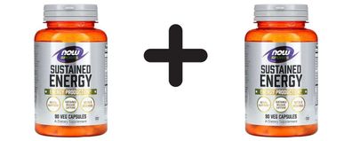 2 x NOW Foods Sustained Energy - 90 vcaps