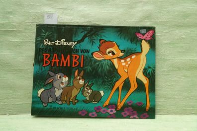 Walt Disney Aufstellbuch Bambi Delphin Verlag 2/1970 Pop-Up altes Bilderbuch 3D