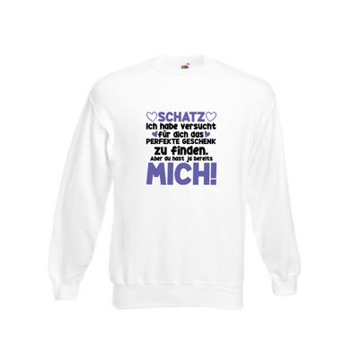 Schatz | Liebe | Valentinstag | Freund | Freundin | Herz Sweatshirt Weiß