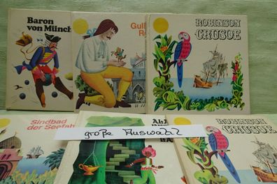3D Pop-Up Gondrom Artia Prag Pawlak Robinson Crusoe Gullivers Reisen Münchhausen uva