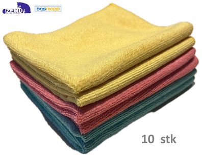 ZEMU 10 stk Microfasertücher Poliertücher Staubtuch Microtuch Wischtuch Mop
