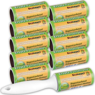 Fusselrolle10er Set Kleiderbürste Fusselbürste Fusselroller Kleiderrolle Roller