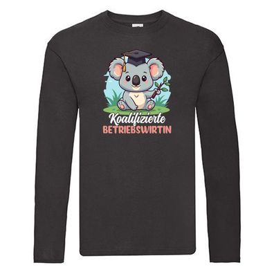 Koalifizierte Betriebswirtin | Betriebswirtschaft Long Sleeve Schwarz