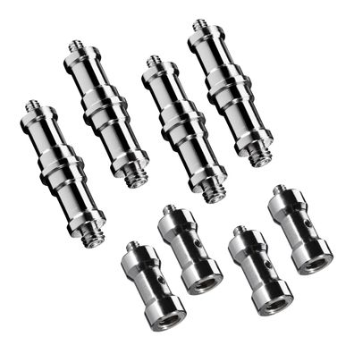 Walimex Set 4 + 4 Spigot Gewinde Adapter 3/8" 1/4" Fotografie Kamera Zubehör Foto