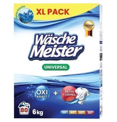 WäscheMeister Universal Waschpulver 6 kg für alle Stoffe