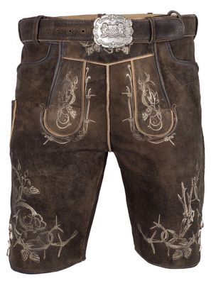StockerpointLederhose Laurenz Totenkopf bison gespeckt - Größe: 56