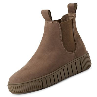 Tamaris Damen Leder Chelsea Boots Braun 1-25403-43/341