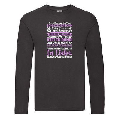 An meinen tollen Schwiegersohn | Schwiegersohn v4 Long Sleeve Schwarz